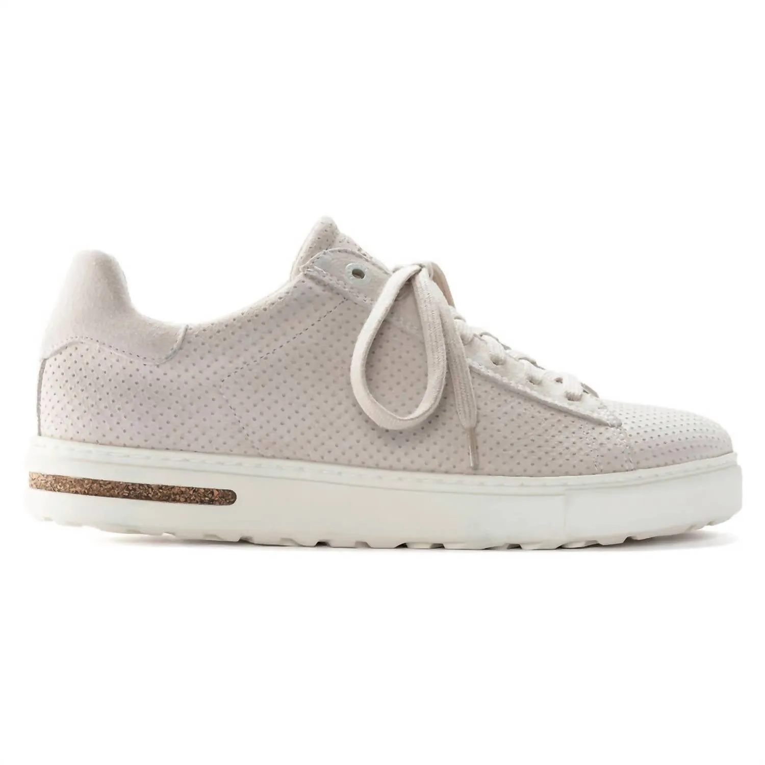 Gebogenes Sneaker-Modell mit geprägtem Panel in Antikweiß