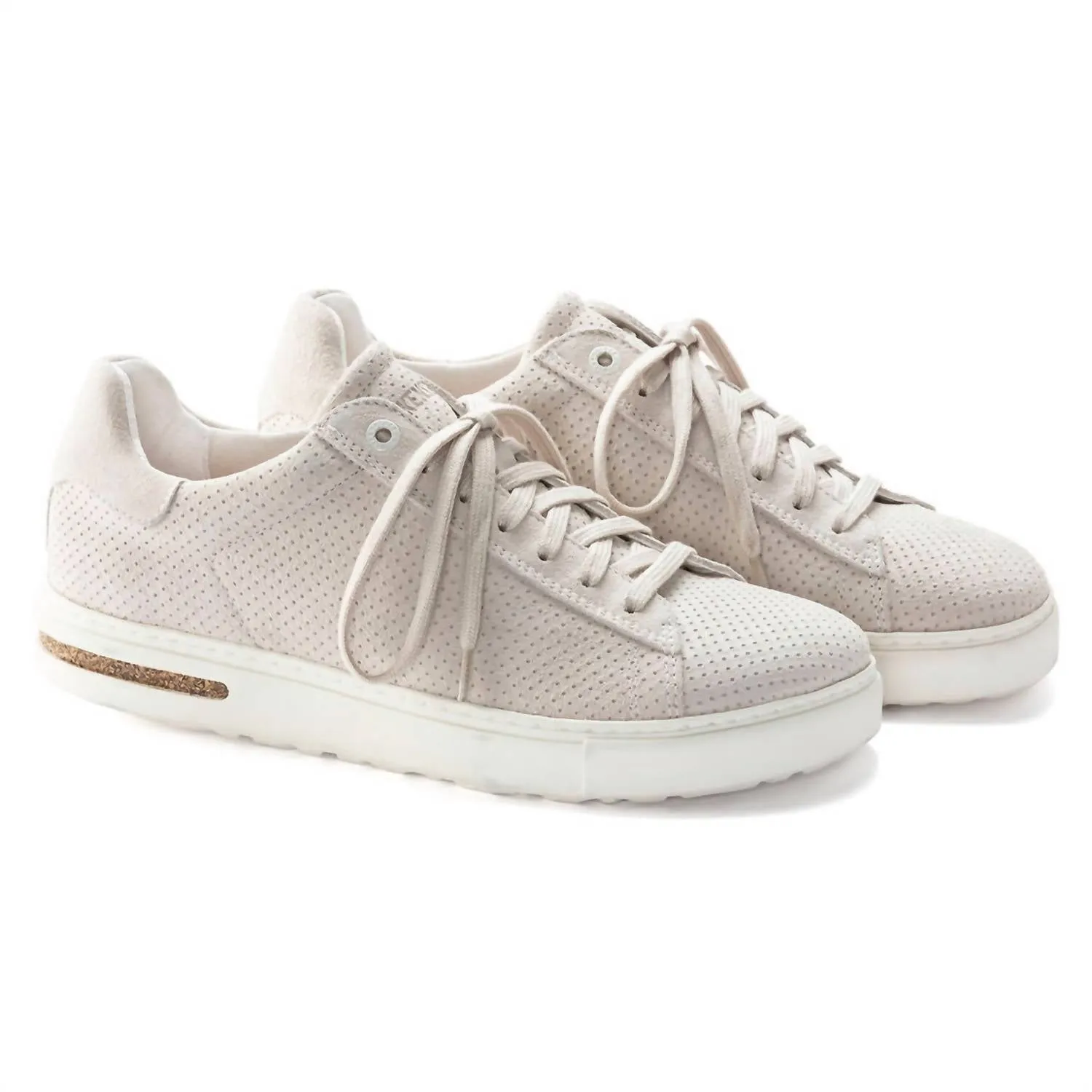 Gebogenes Sneaker-Modell mit geprägtem Panel in Antikweiß