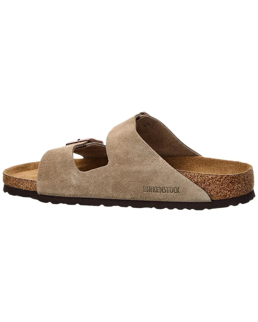 Birkenstock Arizona Schmalpassform Leder Wildleder Fußbett Sandale