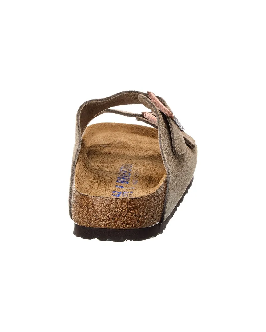 Birkenstock Arizona Schmalpassform Leder Wildleder Fußbett Sandale