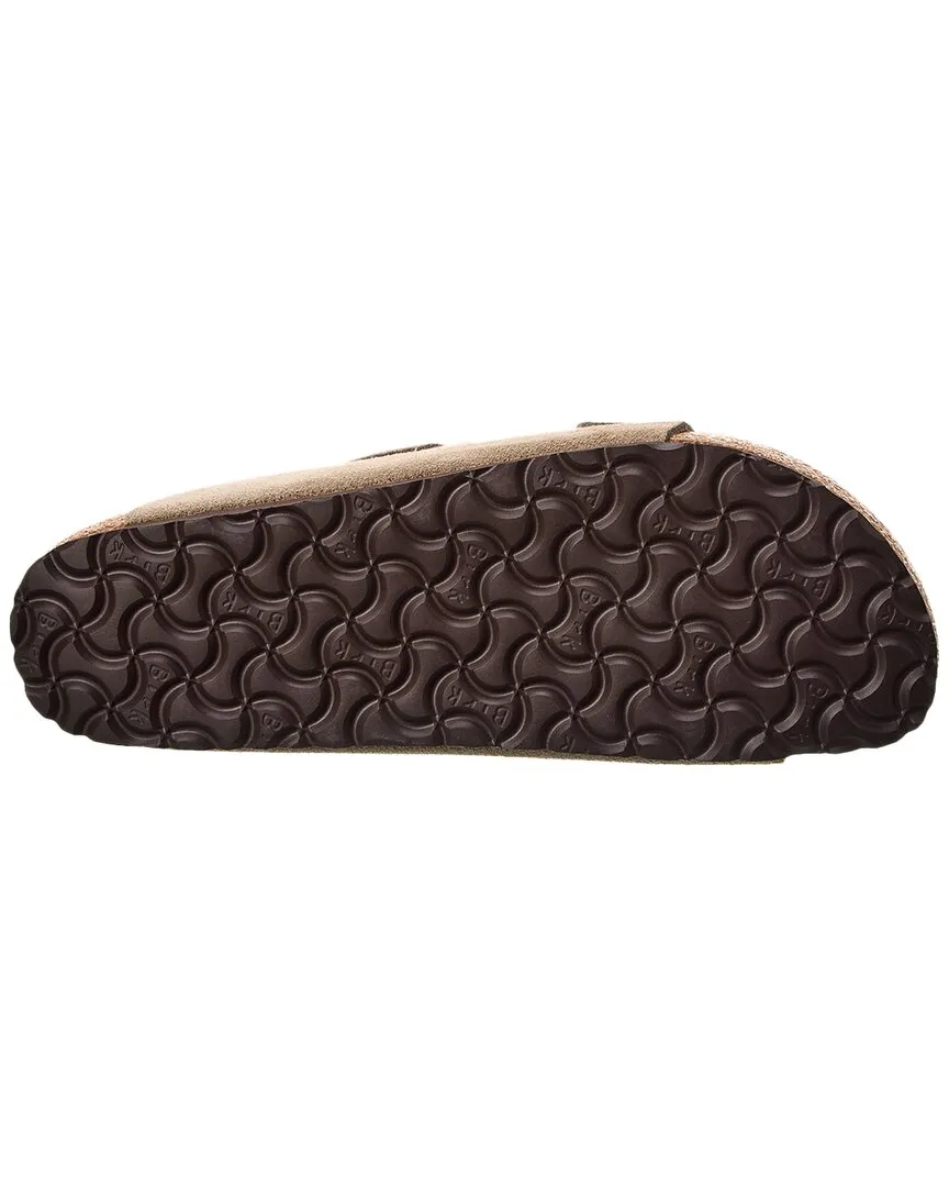 Birkenstock Arizona Schmalpassform Leder Wildleder Fußbett Sandale
