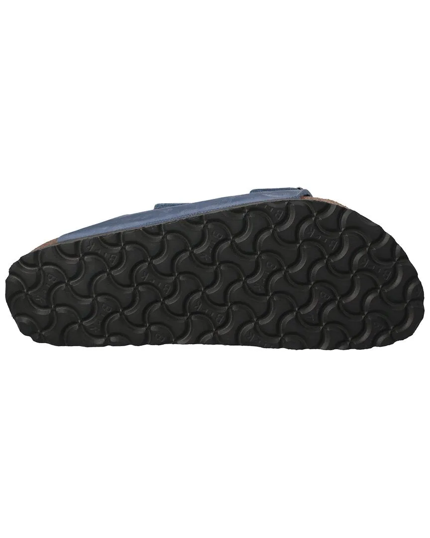 Birkenstock Arizona Schmalpassform Sandale mit geölter Lederoberfläche und weicher Fußbettung