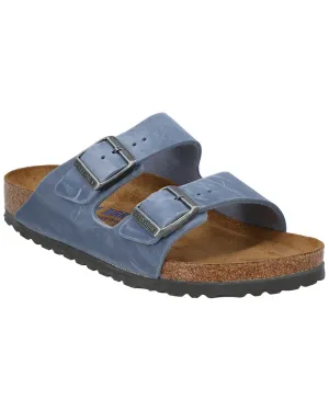 Birkenstock Arizona Schmalpassform Sandale mit geölter Lederoberfläche und weicher Fußbettung