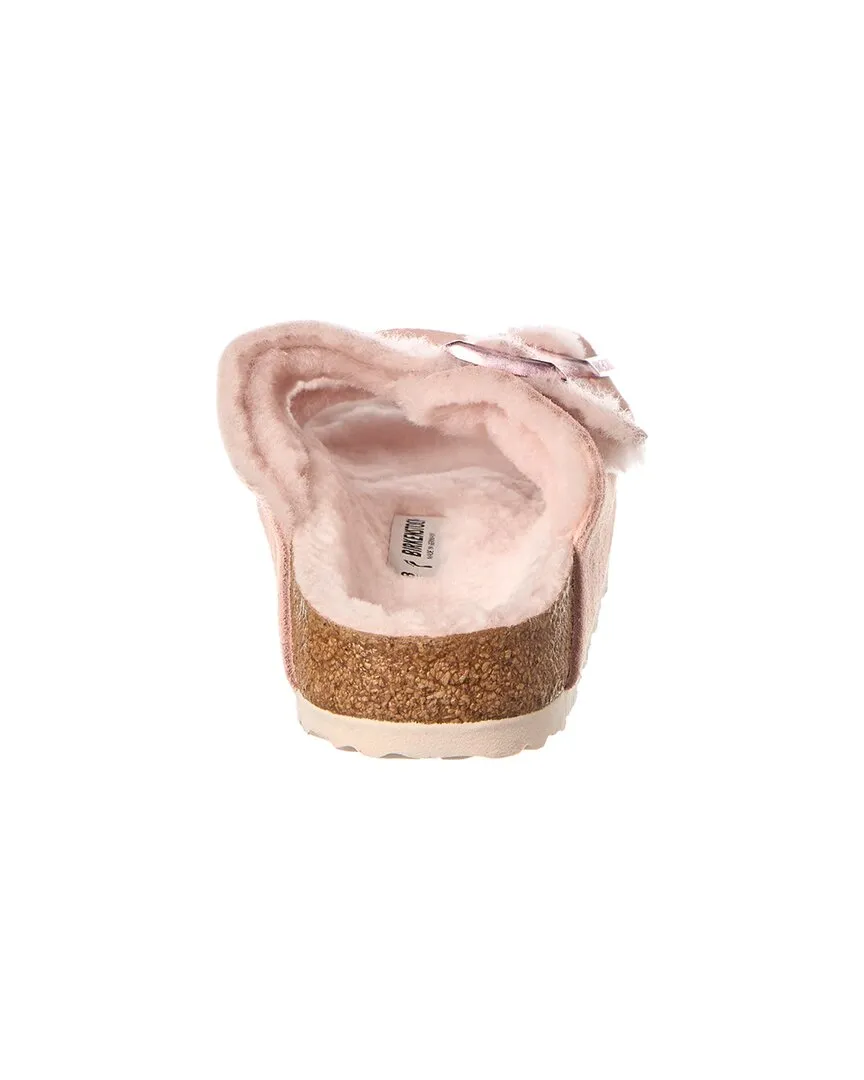 Birkenstock Arizona Schmal Wildleder & Shearling Sandale