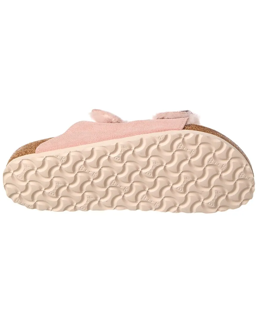 Birkenstock Arizona Schmal Wildleder & Shearling Sandale