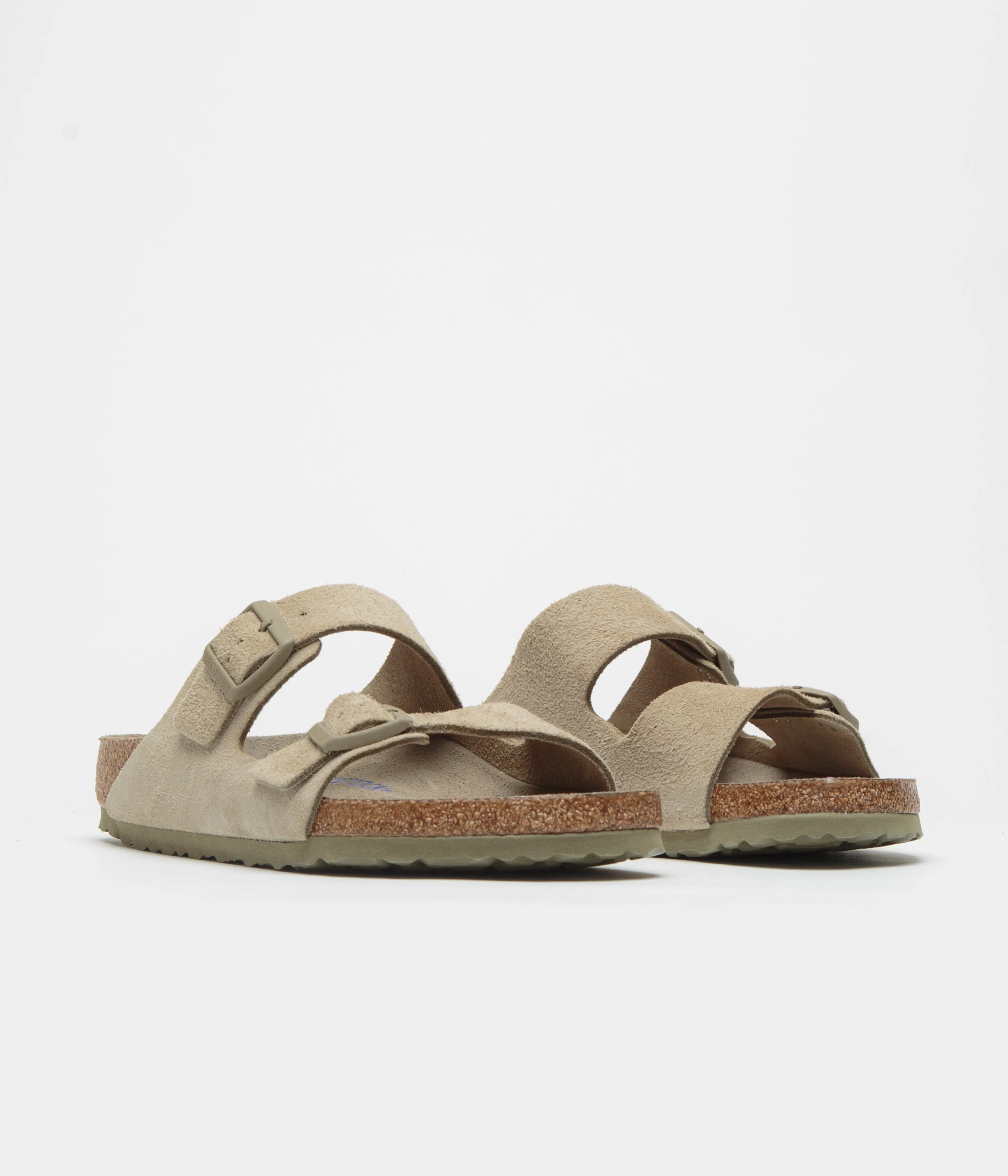 Birkenstock Arizona SFB Sandalen - Verblasstes Khaki Birkenstock Schuhe
