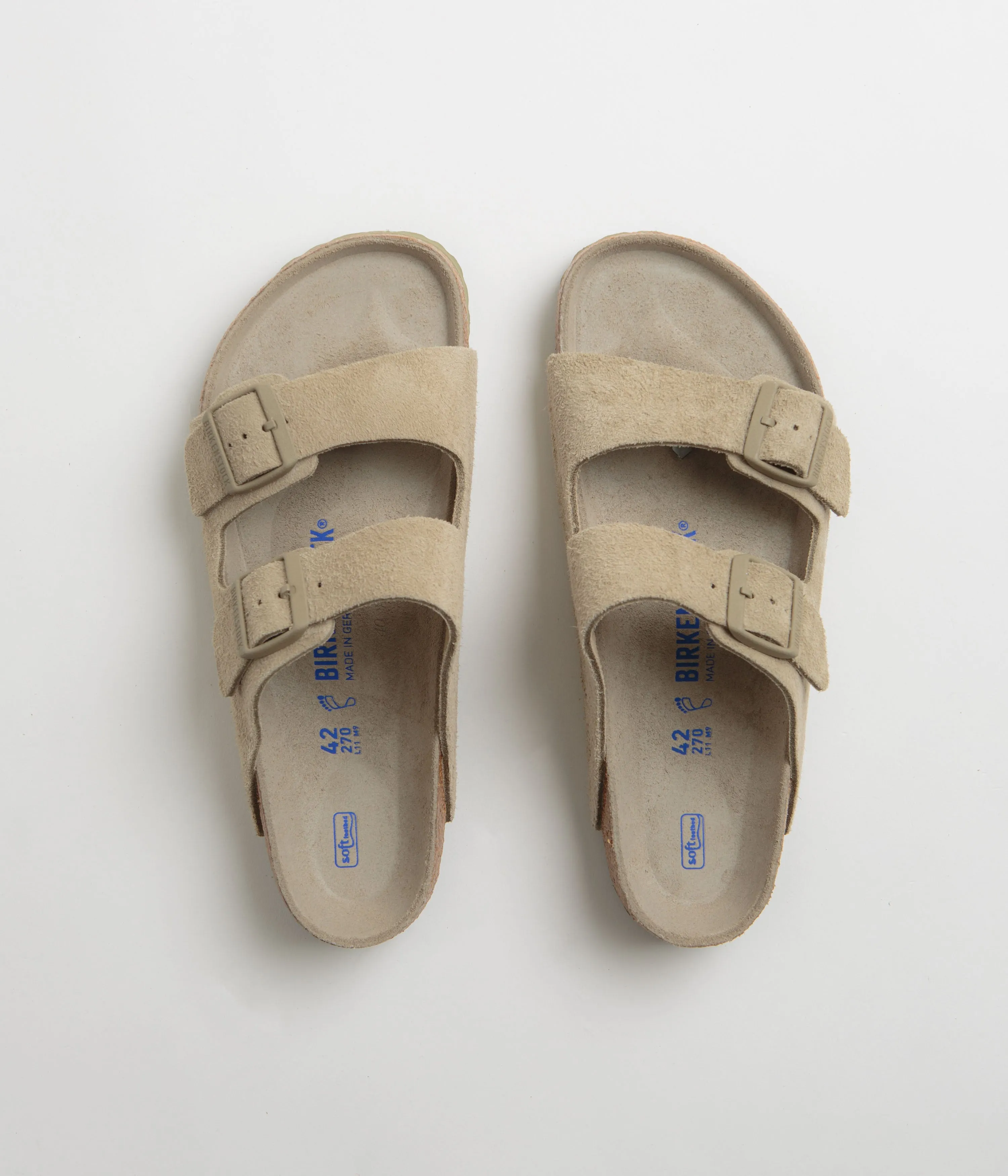 Birkenstock Arizona SFB Sandalen - Verblasstes Khaki Birkenstock Schuhe