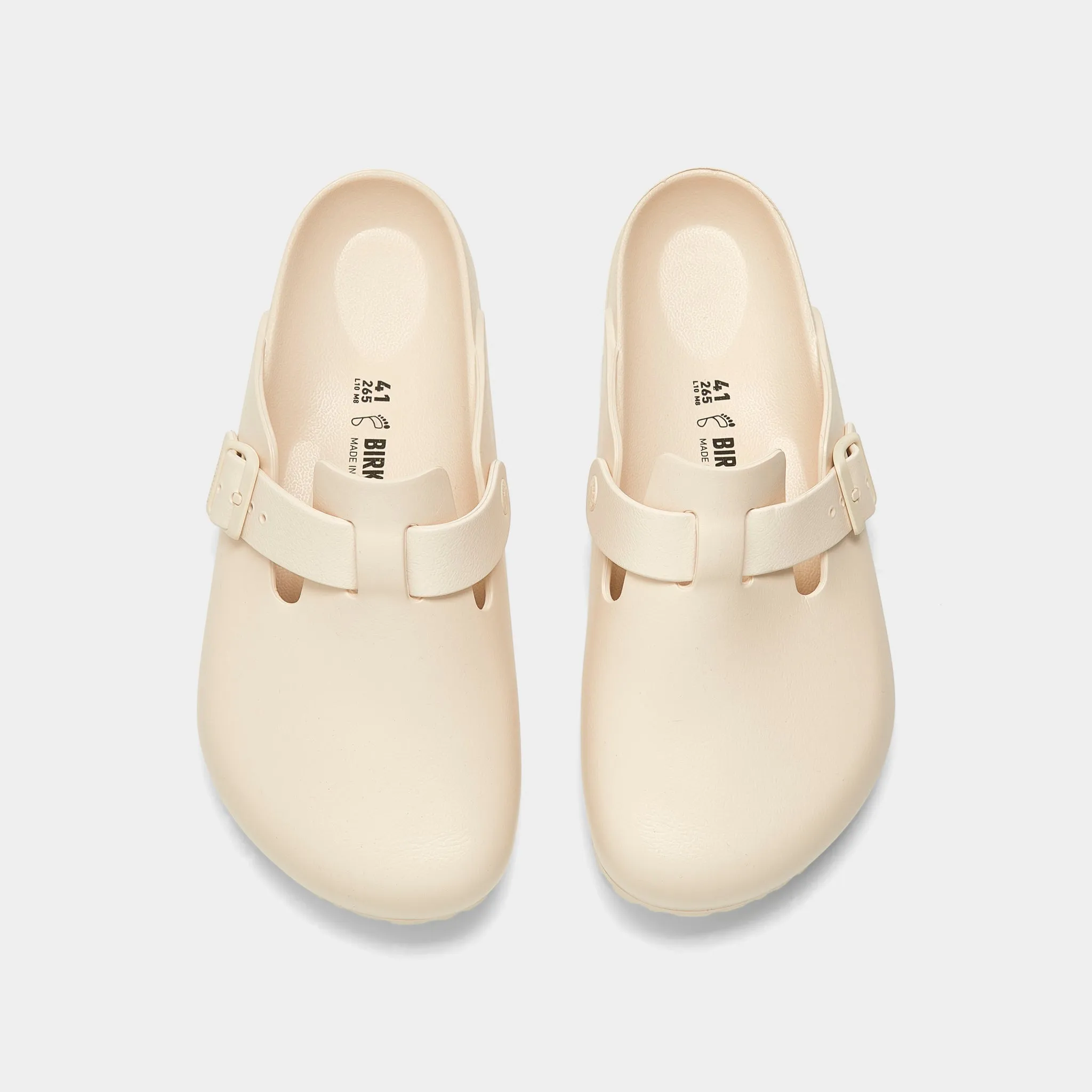 Birkenstock Boston EVA / Eierschalenfarbene Birkenstock-Schuhe