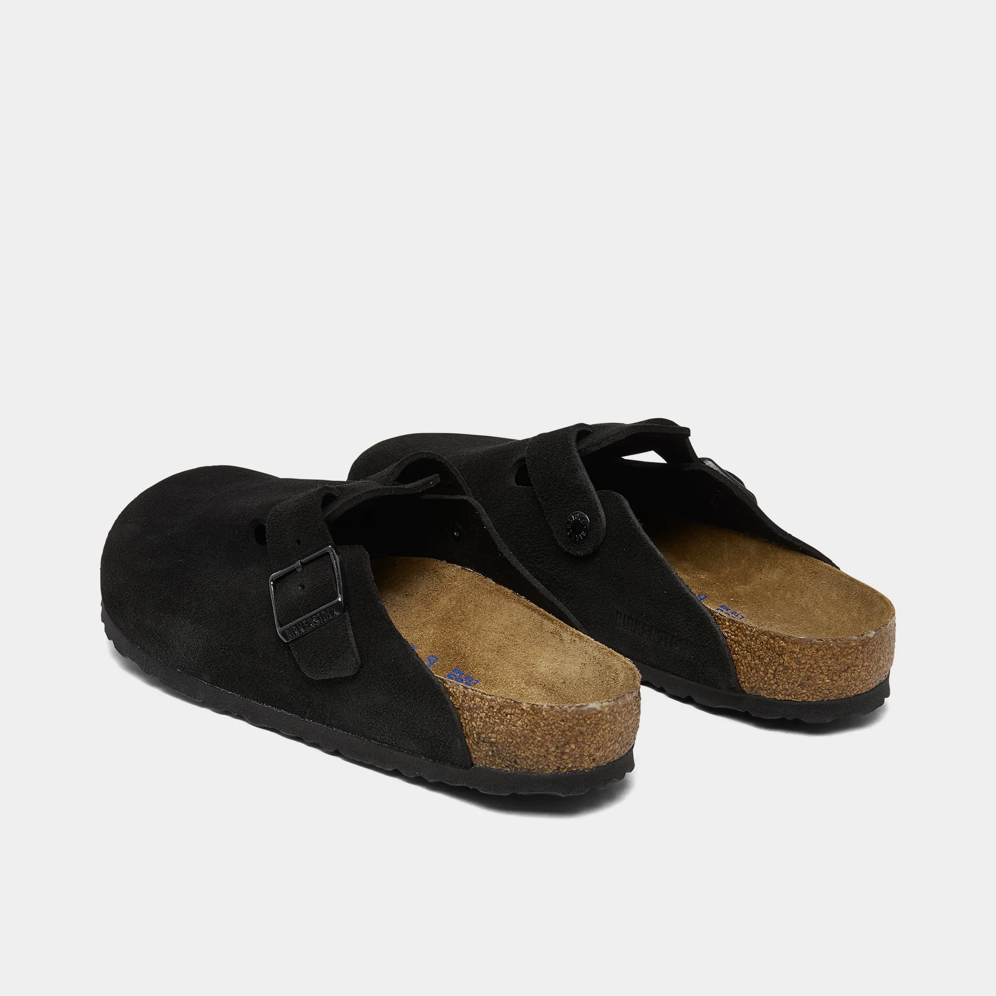 Birkenstock Boston Wildleder / Schwarze Birkenstock-Schuhe