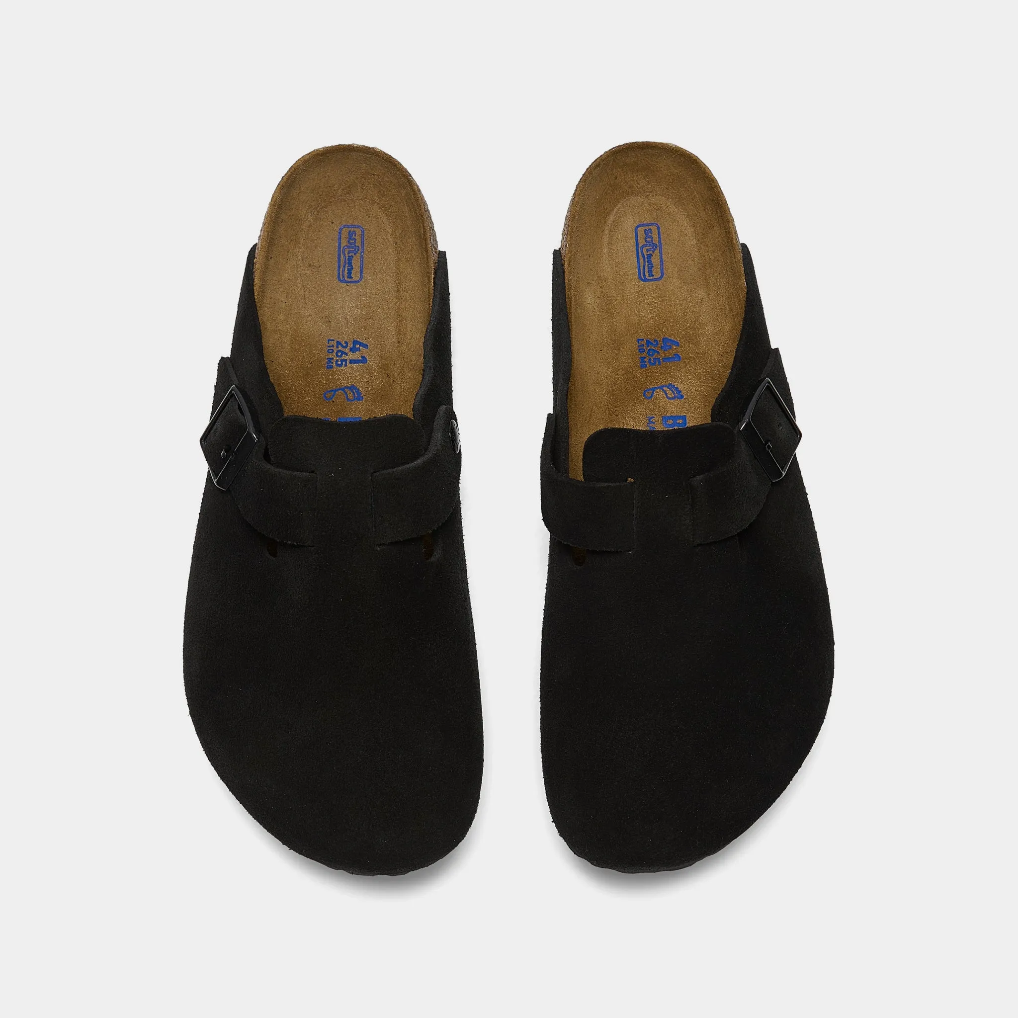 Birkenstock Boston Wildleder / Schwarze Birkenstock-Schuhe