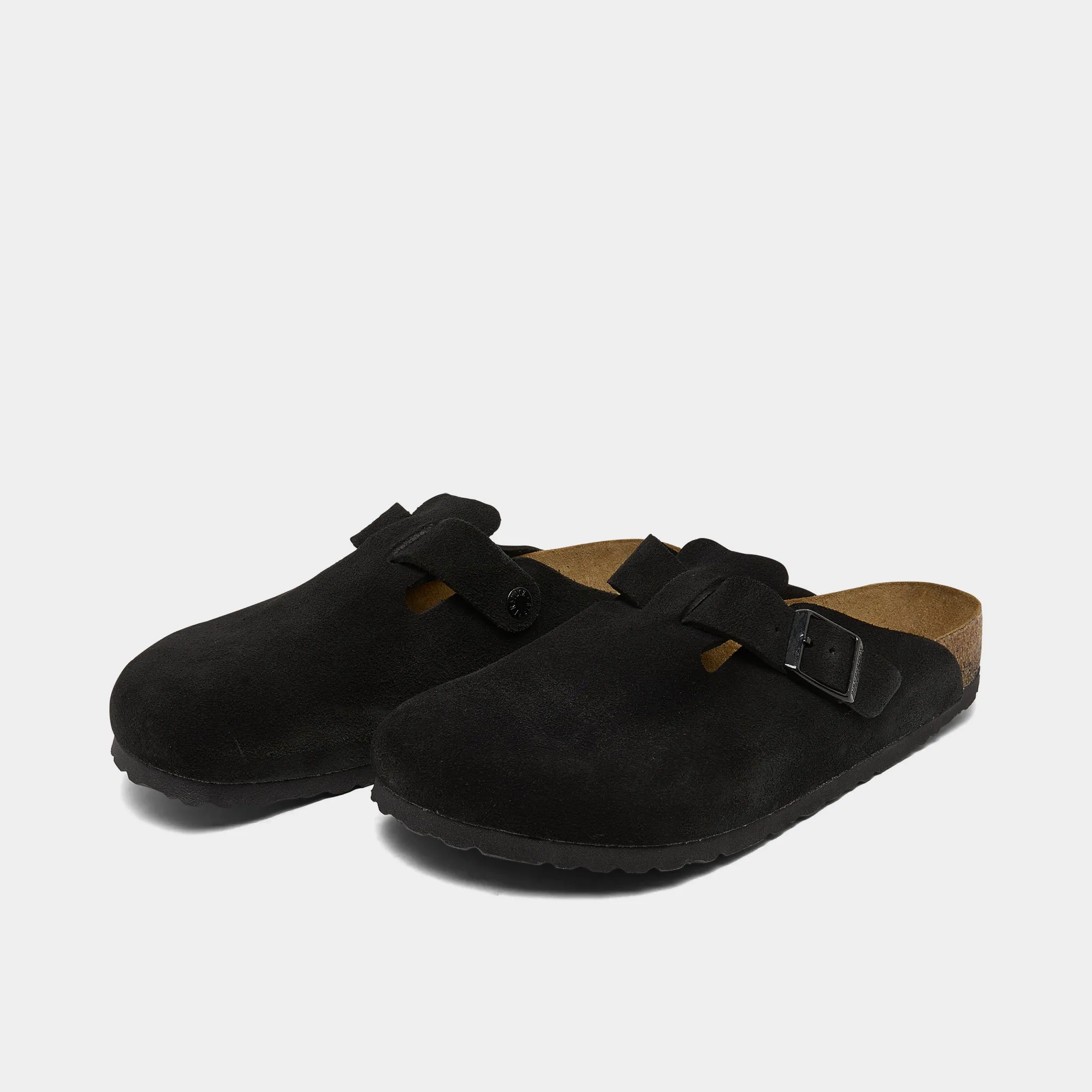 Birkenstock Boston Wildleder / Schwarze Birkenstock-Schuhe