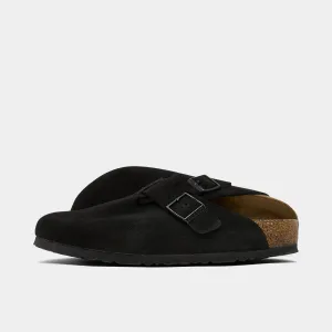 Birkenstock Boston Wildleder / Schwarze Birkenstock-Schuhe