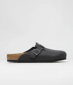 Birkenstock Boston Woll-Sandalen - Anthrazit Birkenstock Schuhe
