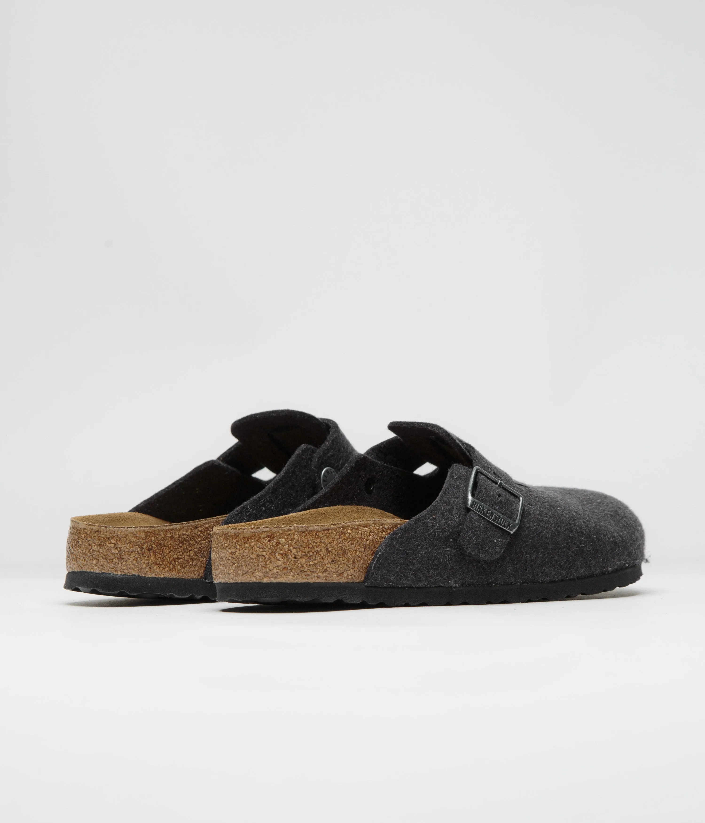 Birkenstock Boston Woll-Sandalen - Anthrazit Birkenstock Schuhe