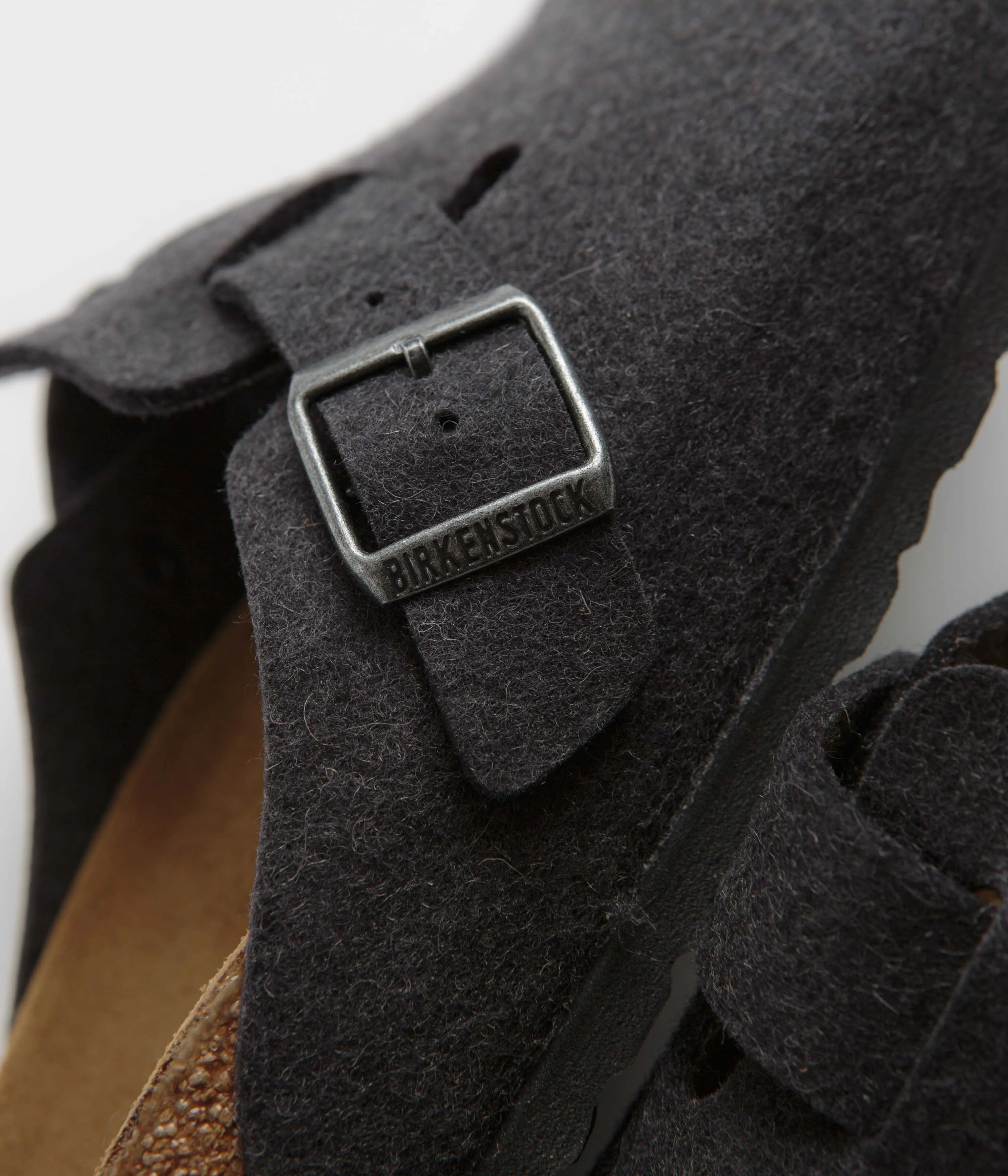 Birkenstock Boston Woll-Sandalen - Anthrazit Birkenstock Schuhe
