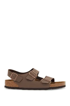 Birkenstock Herren Birkoflor Mokka Sandalen mit Korksohle und verstellbaren Riemen Milano