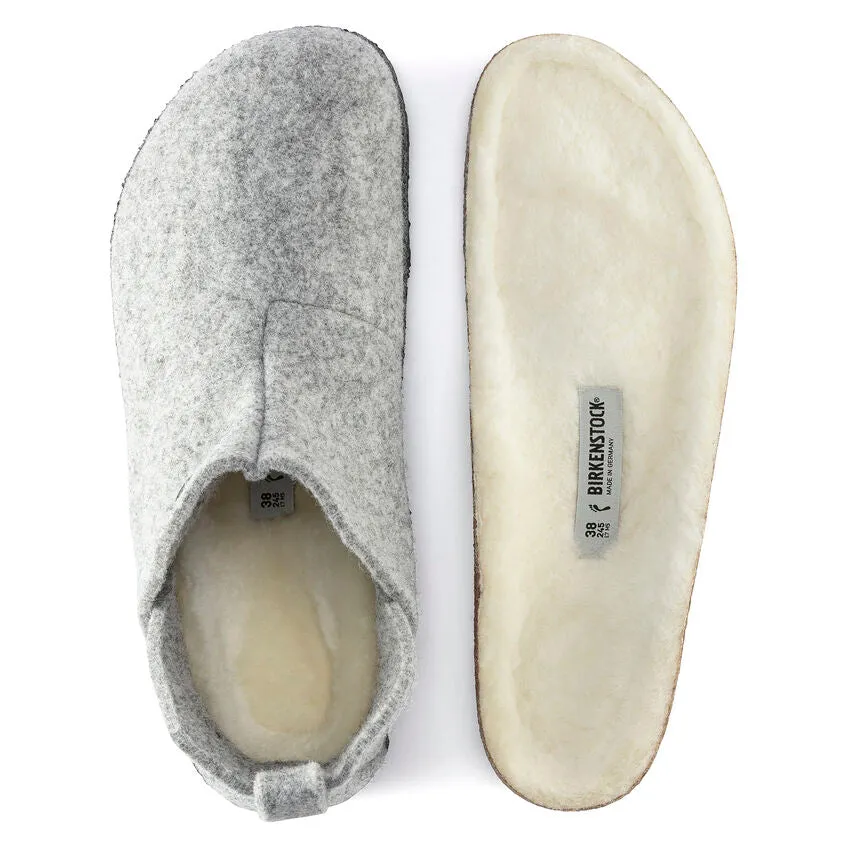 Birkenstock Schuhe Andermatt Wolle/Shearling Hellgrau