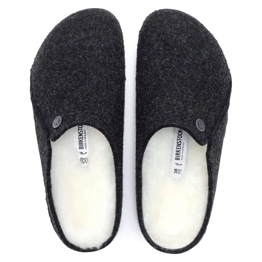 Birkenstock Schuhe Damen Zermatt Wolle/Shearling Anthrazit