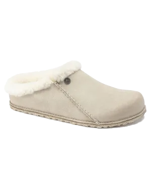 Birkenstock Schuhe Zermatt Premium Wildleder Pantoffel in Antik Weiß