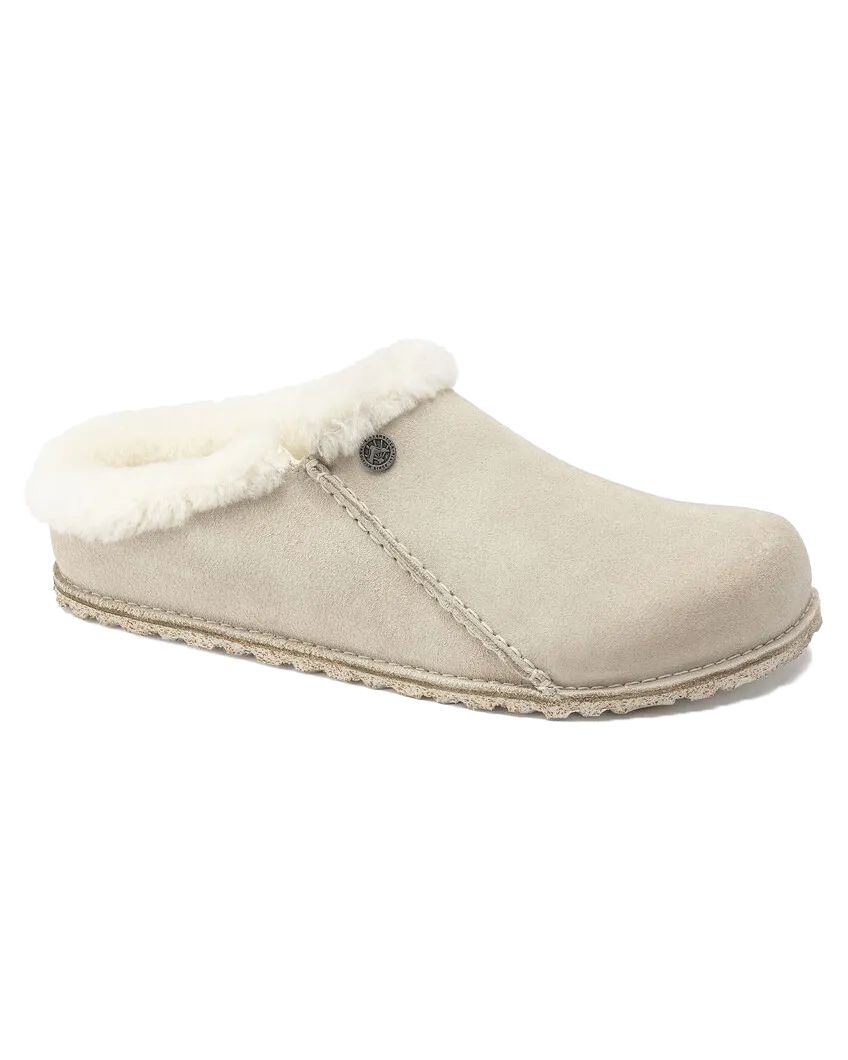 Birkenstock Schuhe Zermatt Premium Wildleder Pantoffel in Antik Weiß