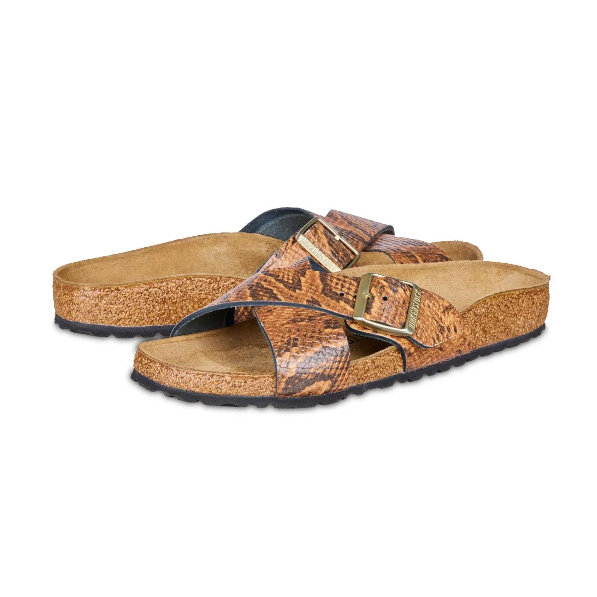 Birkenstock Siena Sandalen aus geprägtem Schlangenleder