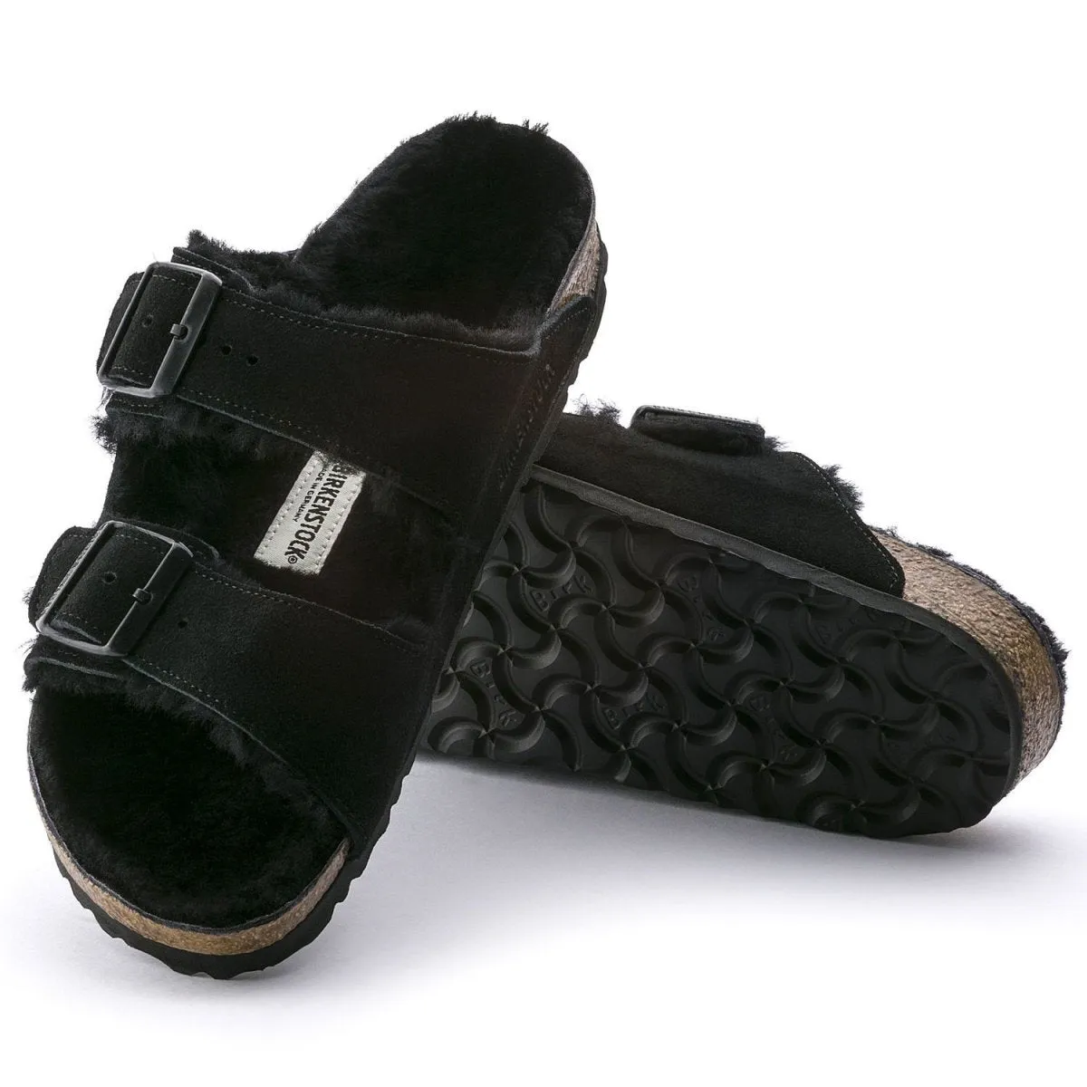 Birkenstock Damen Arizona Shearling Schwarz