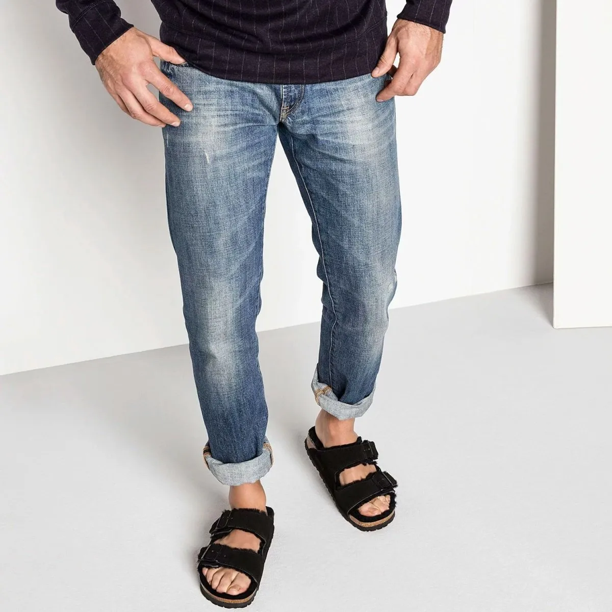 Birkenstock Damen Arizona Shearling Schwarz