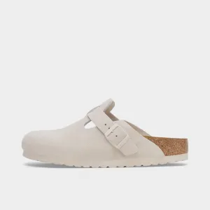 Birkenstock Damen Boston Wildleder / Antik Weiß Birkenstock Schuhe