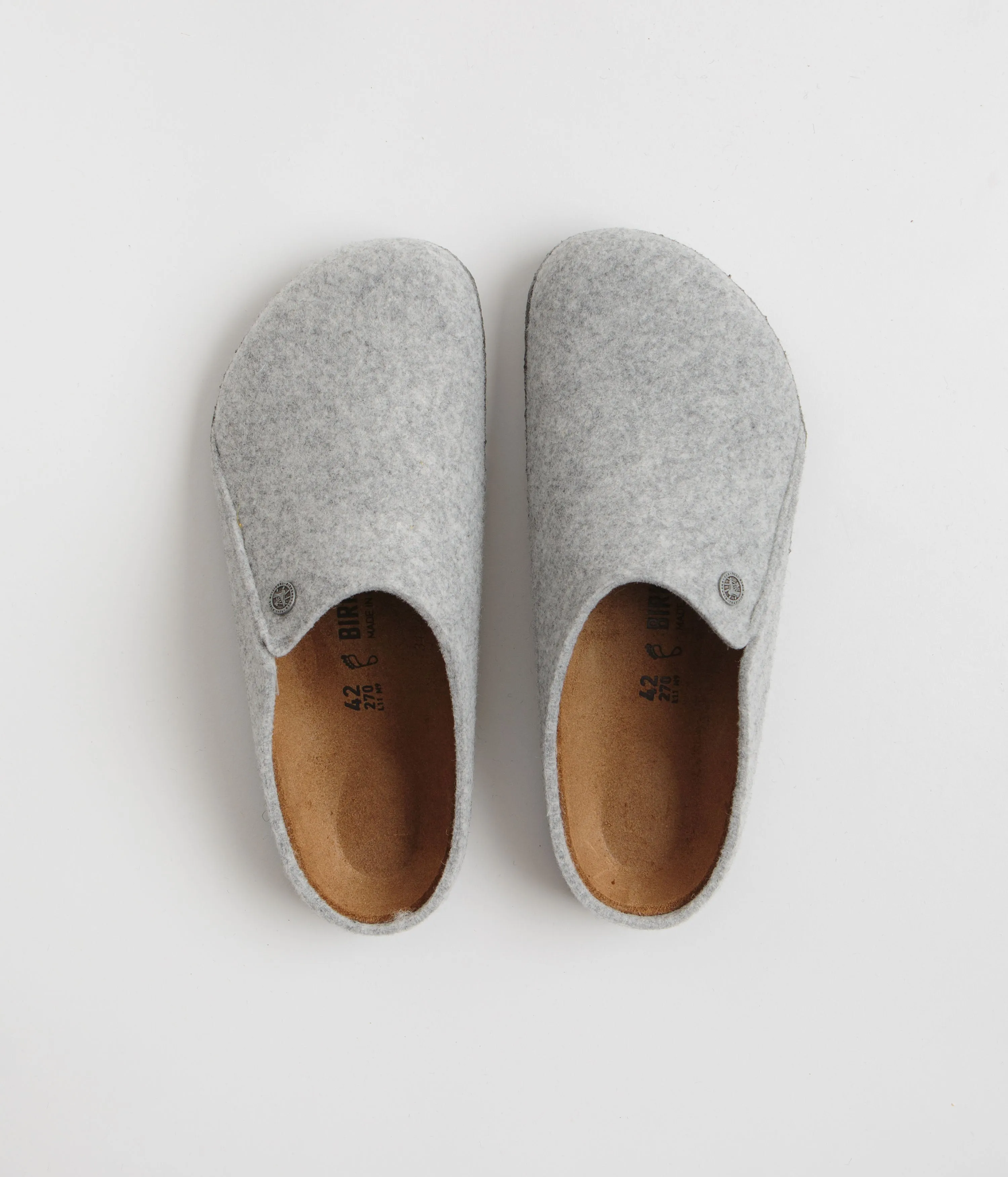 Birkenstock Zermatt Filzpantoffeln - Hellgraue Birkenstock Schuhe