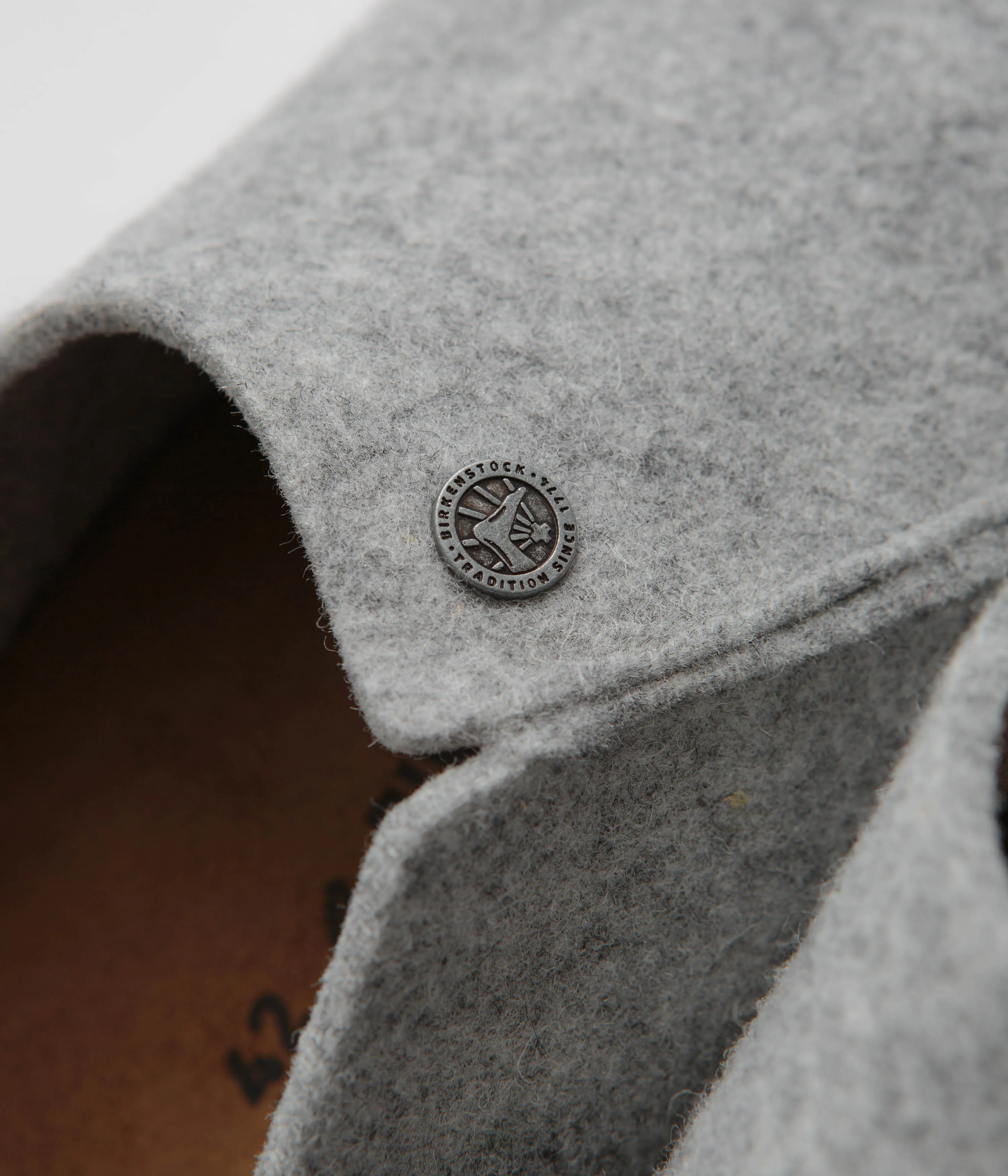 Birkenstock Zermatt Filzpantoffeln - Hellgraue Birkenstock Schuhe