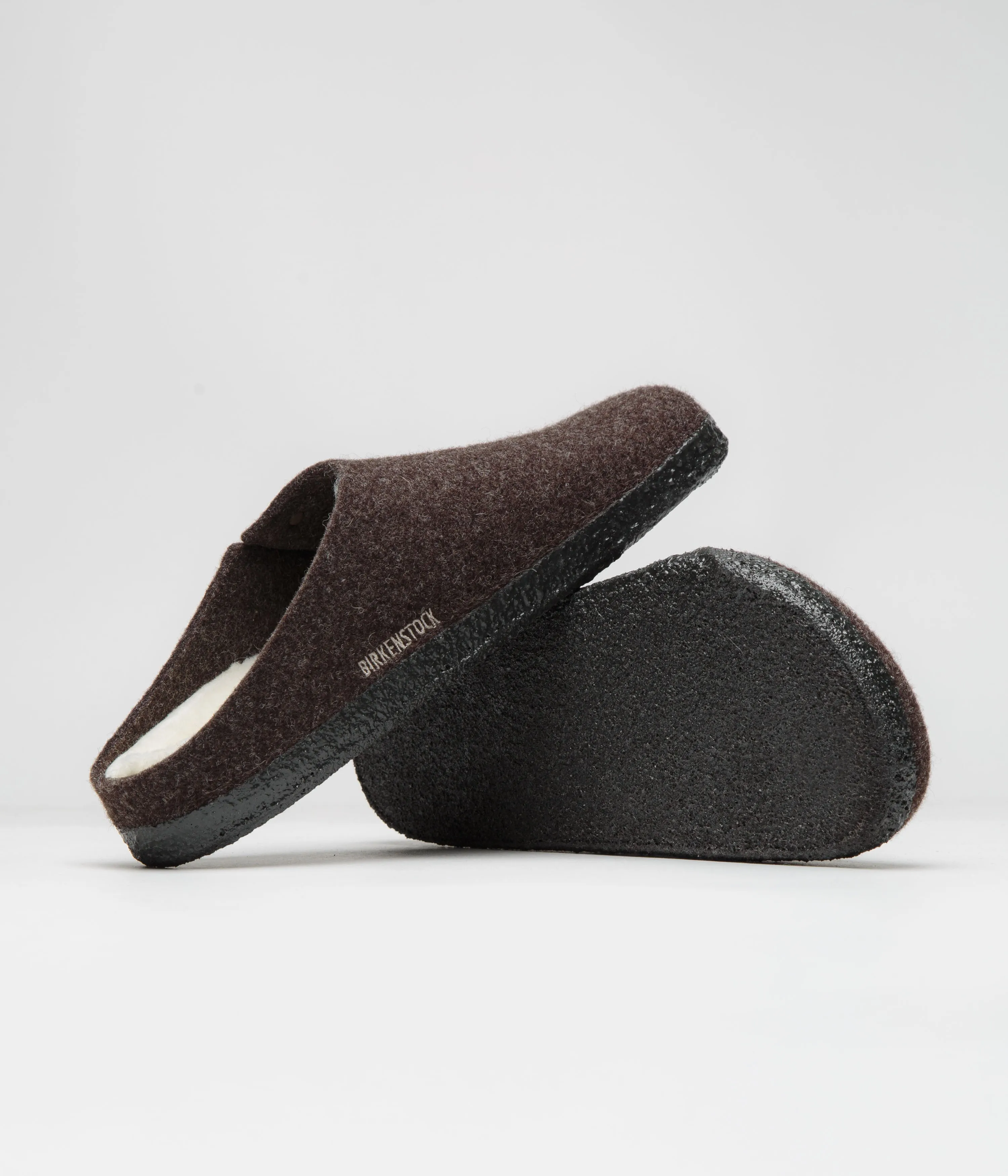 Birkenstock Zermatt Filzpuschen mit Schaffell - Mokka Birkenstock Schuhe