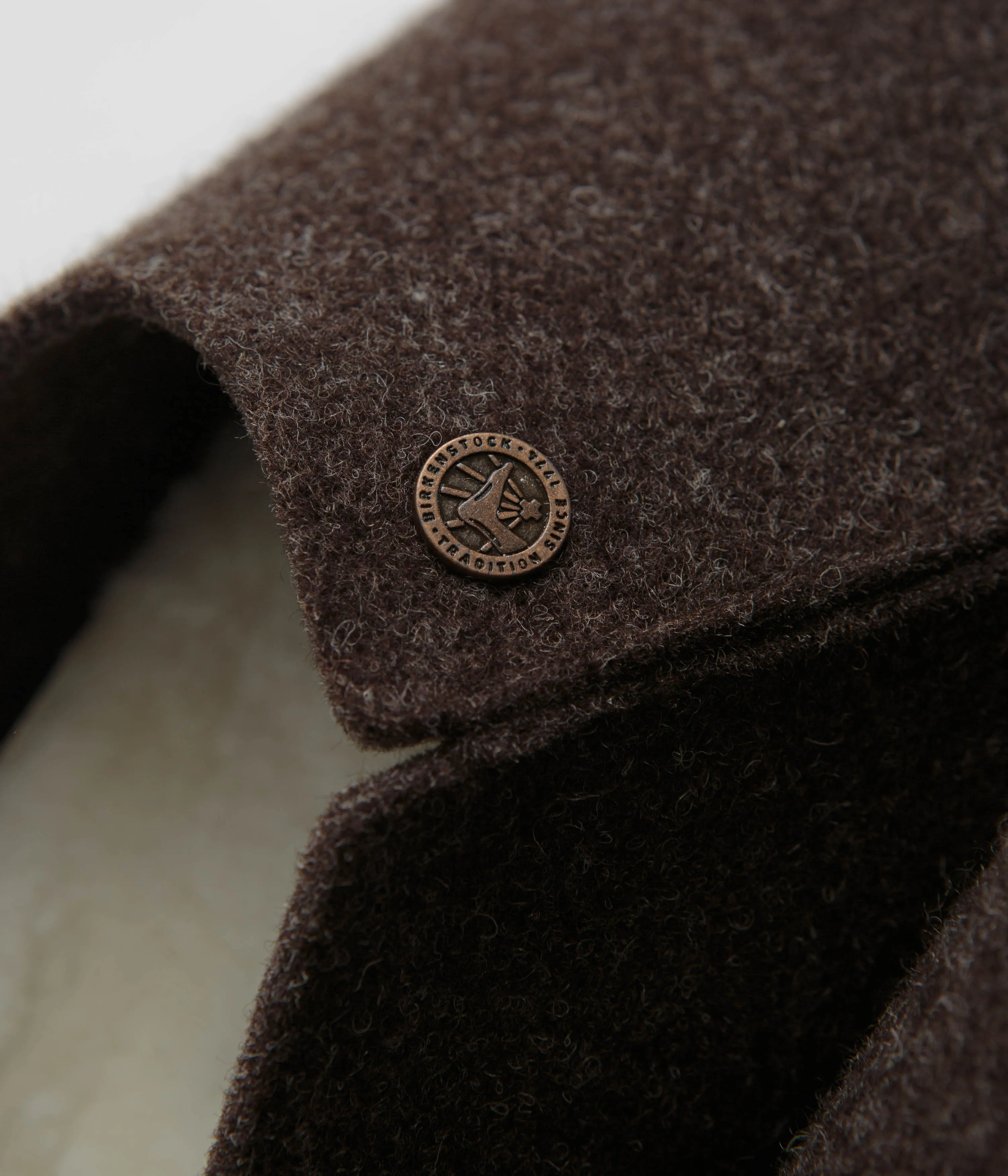 Birkenstock Zermatt Filzpuschen mit Schaffell - Mokka Birkenstock Schuhe