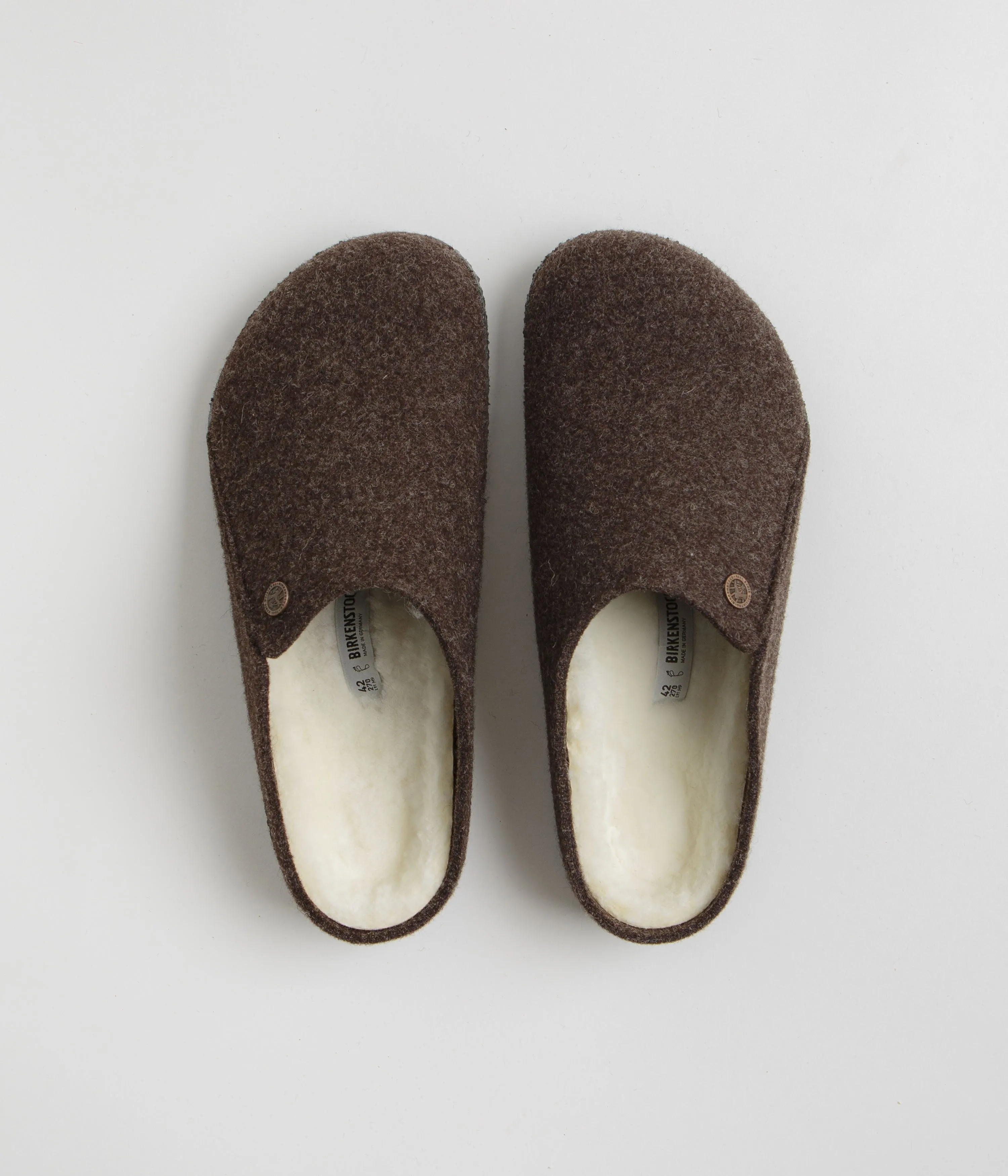 Birkenstock Zermatt Filzpuschen mit Schaffell - Mokka Birkenstock Schuhe
