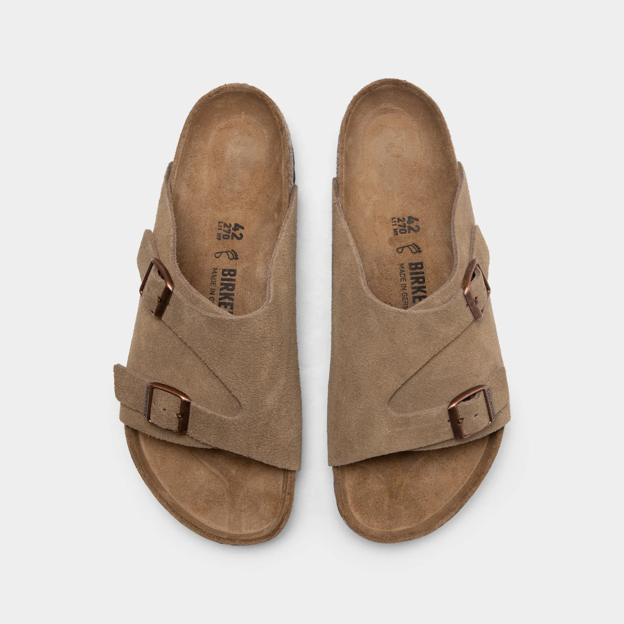 Birkenstock Zürich Wildleder / Graubraun Birkenstock Schuhe