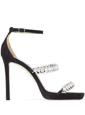 Schwarze Sandalen Mit Kristallverzierung Aus Leder_Jimmy-Choo