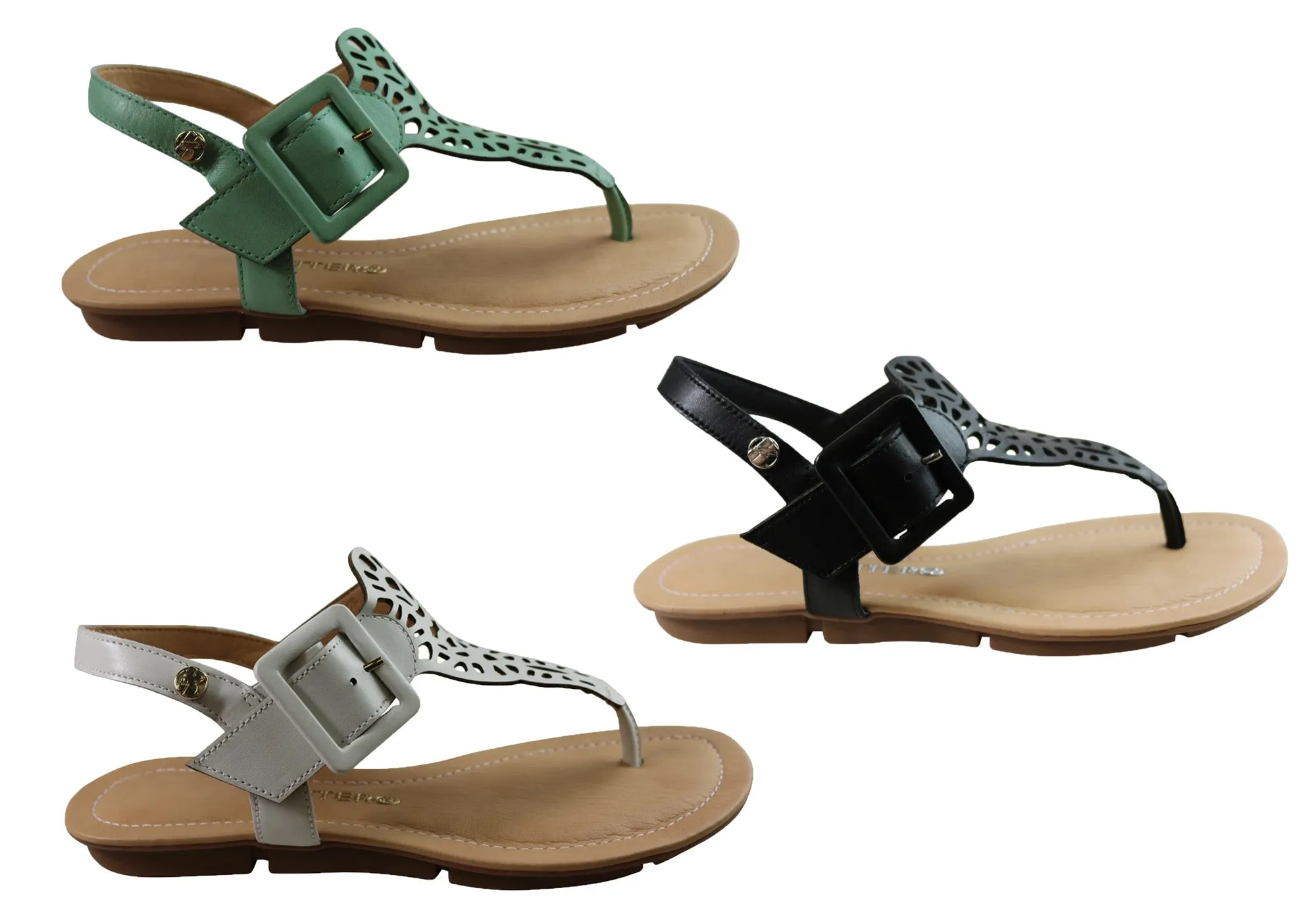 Bottero Georgia Damen Bequeme Ledersandalen Hergestellt In Brasilien Bottero Schuhe