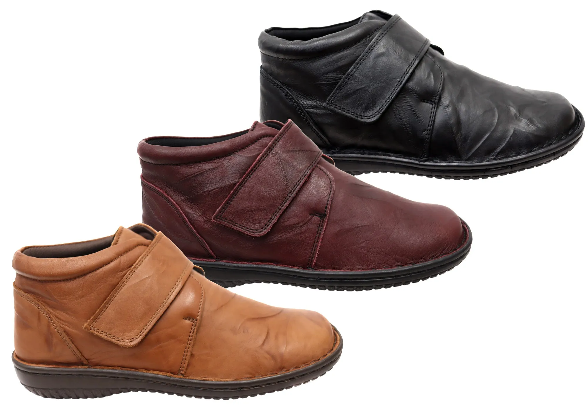 Cabello Comfort 5240-27 Damen Weite Passform Bequeme Lederstiefel Cabello Comfort Schuhe