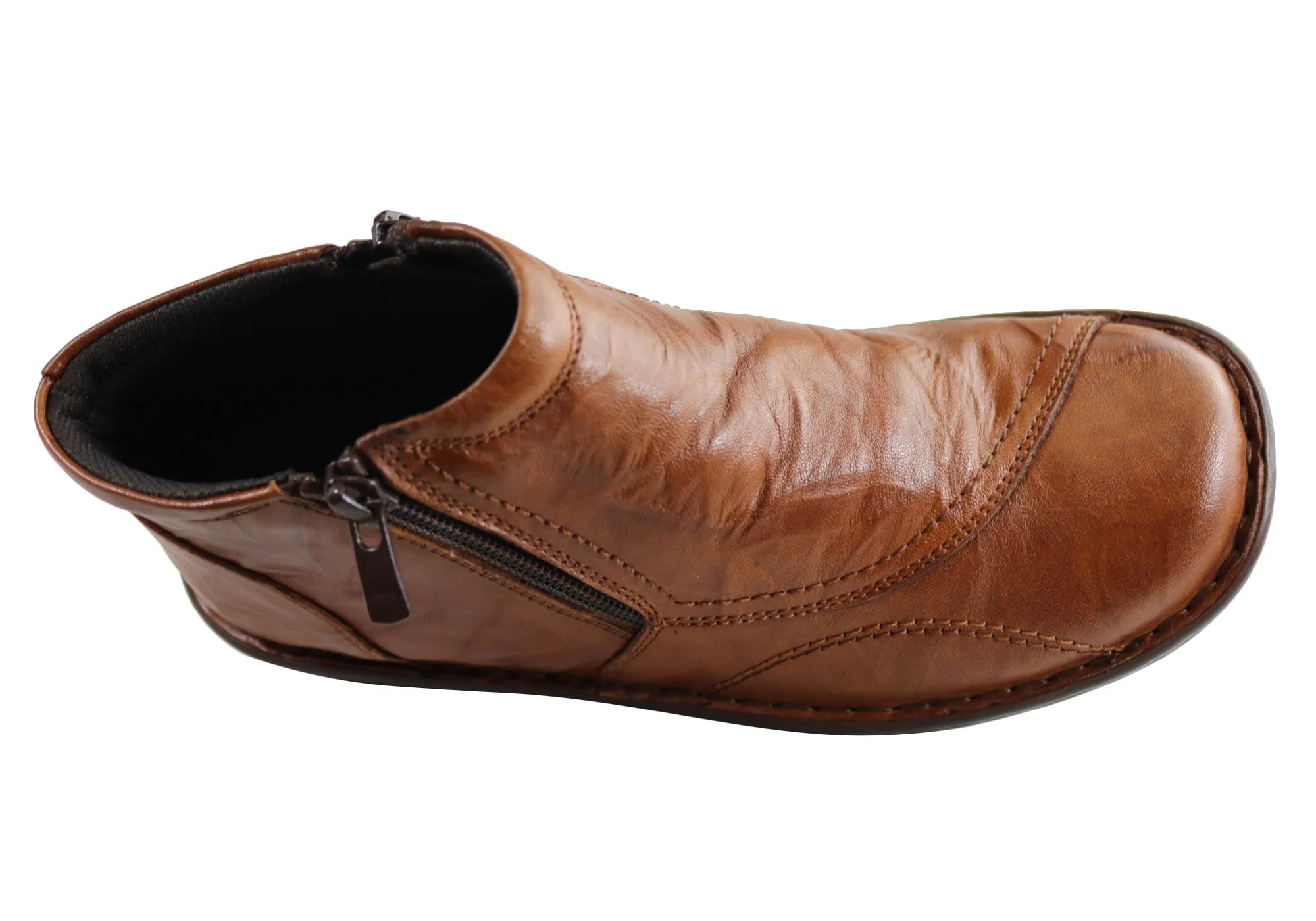 Cabello Comfort 5250-27 Damen Lederstiefel Hergestellt in der Türkei Cabello Comfort Schuhe