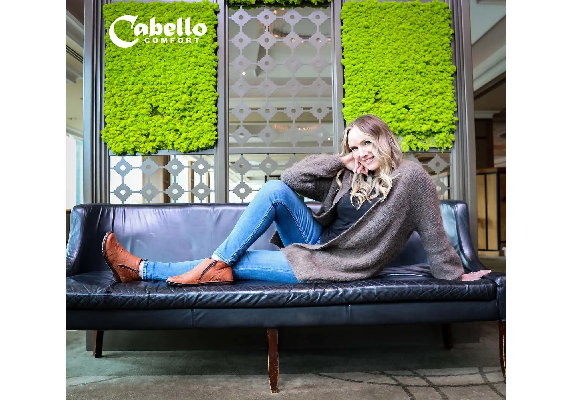 Cabello Comfort 5250-27 Damen Lederstiefel Hergestellt in der Türkei Cabello Comfort Schuhe