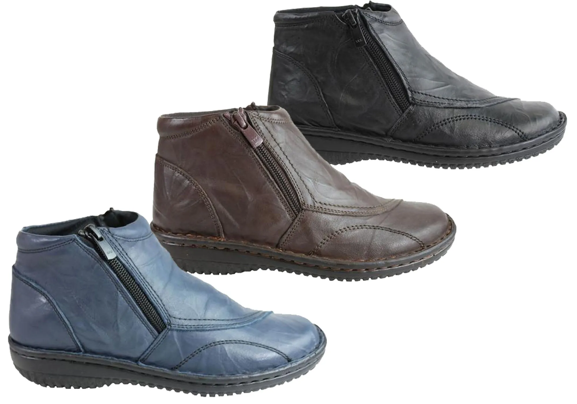 Cabello Comfort 5250-27 Damen Lederstiefel Hergestellt in der Türkei Cabello Comfort Schuhe