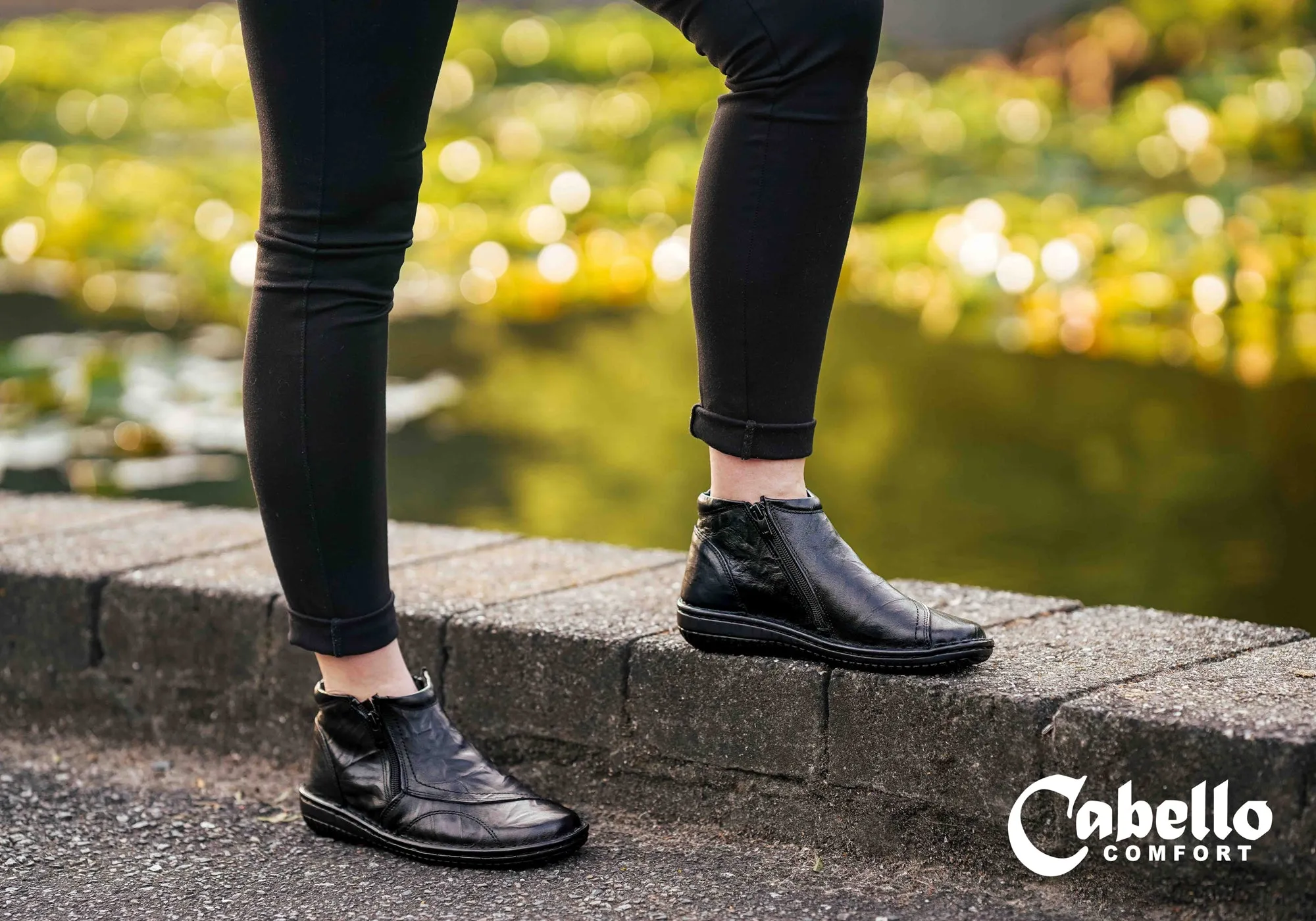 Cabello Comfort 5250-27 Damen Lederstiefel Hergestellt in der Türkei Cabello Comfort Schuhe