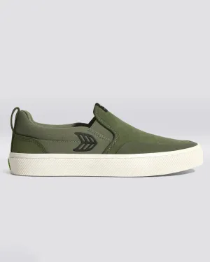 Cariuma Schuhe Slip On Skate Pro Schuhe in Bronze Grün & Tiefes Moos