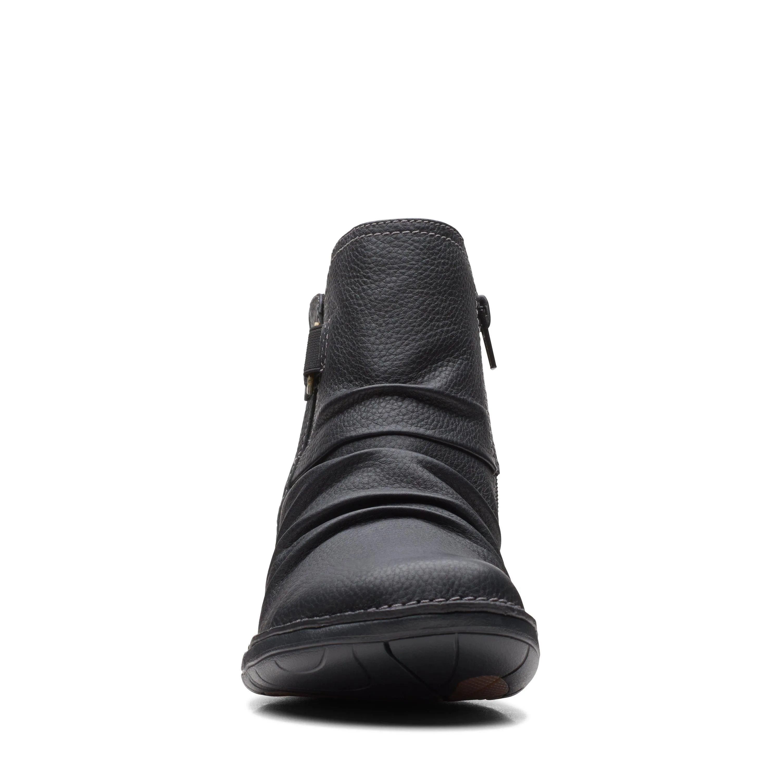 Clarks Un Loop Top in schwarzem Leder