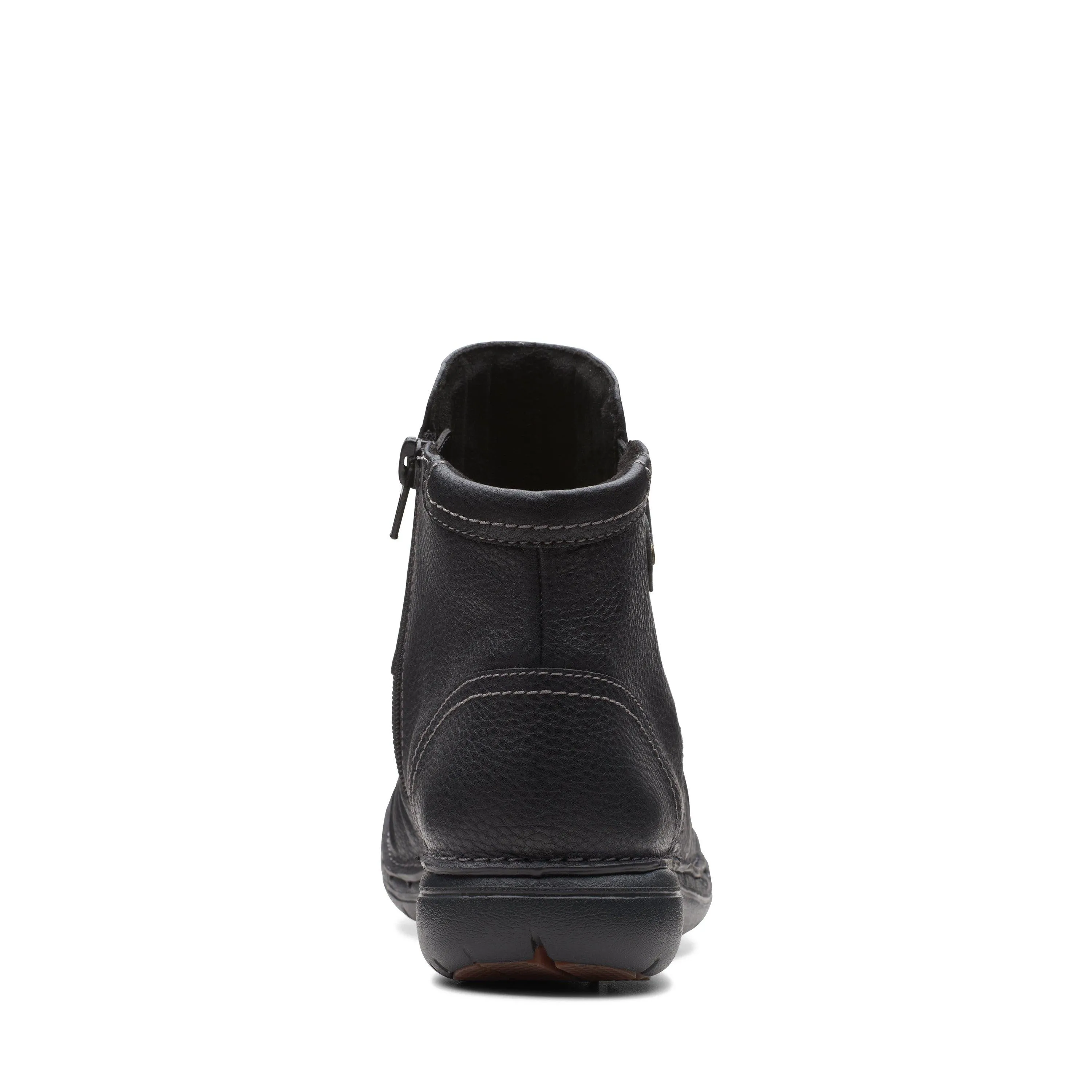 Clarks Un Loop Top in schwarzem Leder