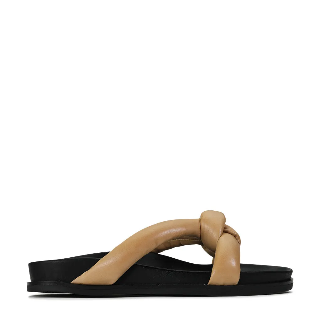 LEDER-SANDALEN MIT KREUZRIEMEN
