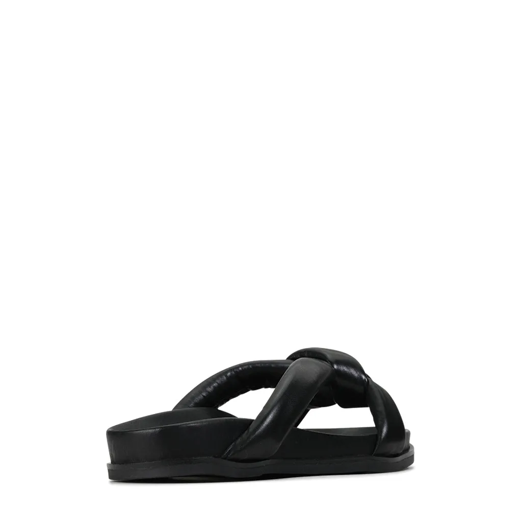LEDER-SANDALEN MIT KREUZRIEMEN
