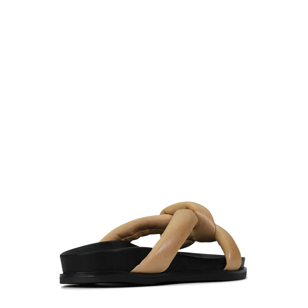 LEDER-SANDALEN MIT KREUZRIEMEN