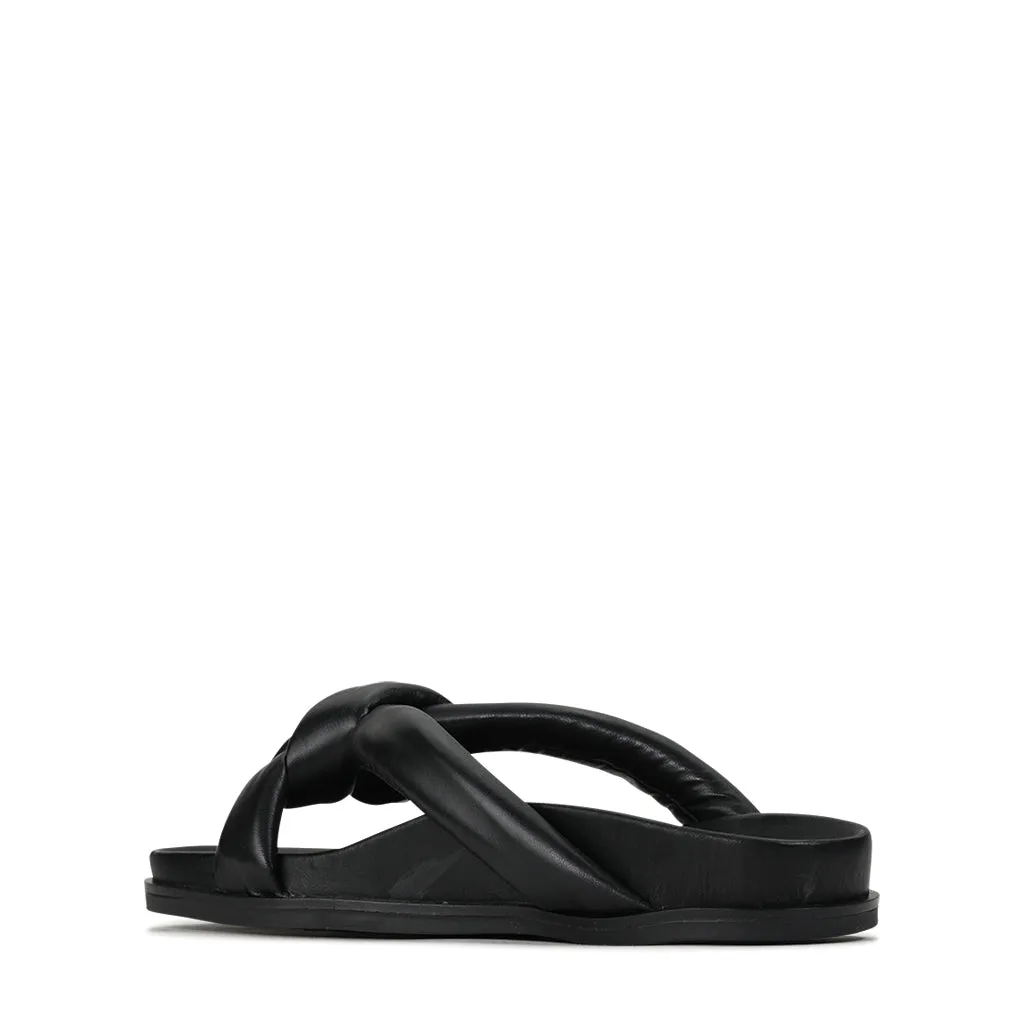 LEDER-SANDALEN MIT KREUZRIEMEN