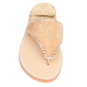 Individuell besticktes Monogramm Kork / Gold