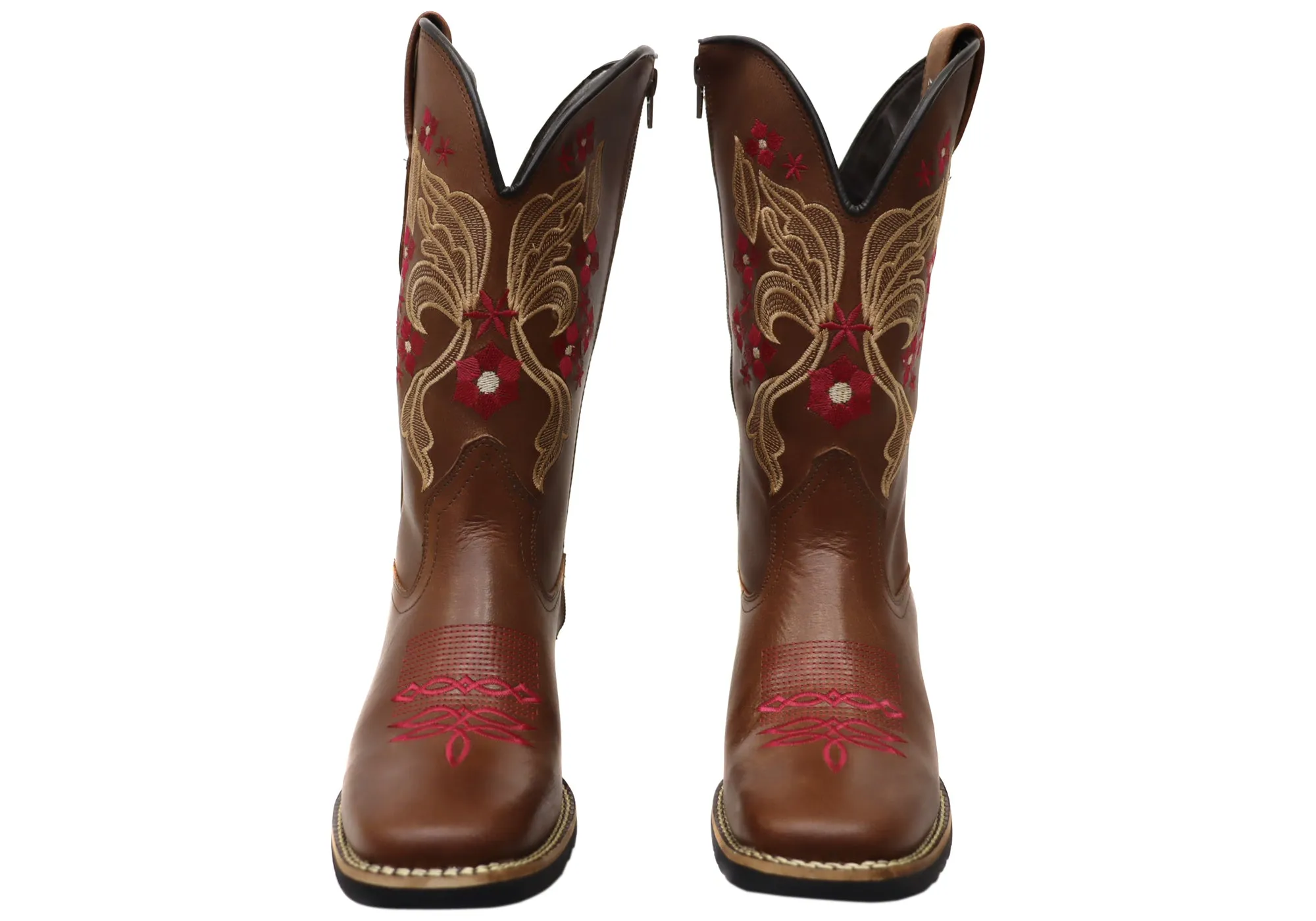 D Milton Claire Damen Bequeme Leder Western Cowboy Stiefel D Milton Schuhe